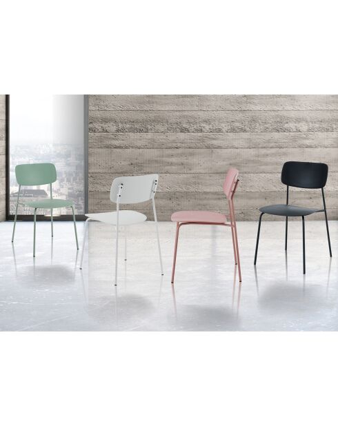 Chaise Visby chêne/blanc - 73x54x52 cm