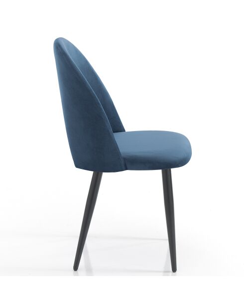 4 Chaises Nail bleu/noir - 87x48x54 cm
