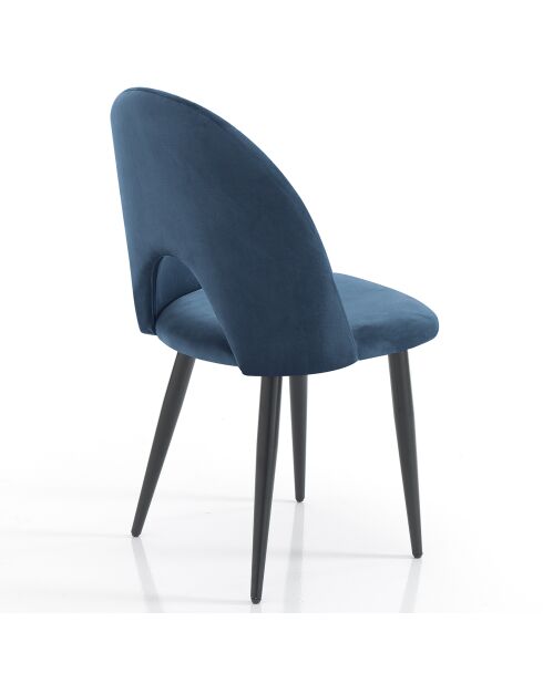 4 Chaises Nail bleu/noir - 87x48x54 cm