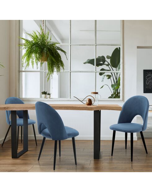 4 Chaises Nail bleu/noir - 87x48x54 cm