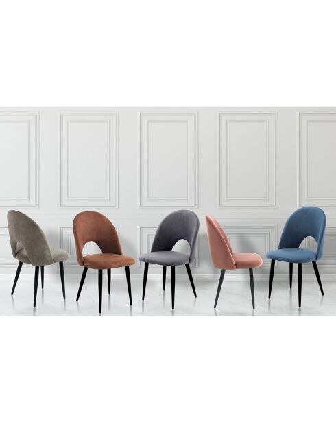 4 Chaises Nail bleu/noir - 87x48x54 cm