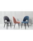 4 Chaises Nail bleu/noir - 87x48x54 cm
