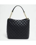 Sac à main en Cuir Gabriel noir - 33x28x18 cm