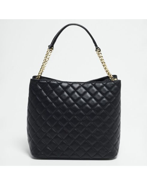 Sac à main en Cuir Gabriel noir - 33x28x18 cm