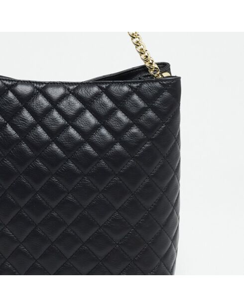Sac à main en Cuir Gabriel noir - 33x28x18 cm