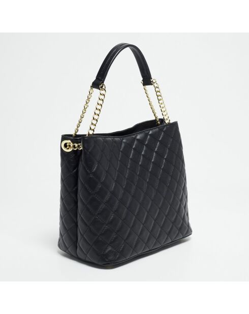 Sac à main en Cuir Gabriel noir - 33x28x18 cm
