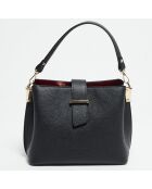 Sac à main en Cuir Lessie noir - 25x21x12.5 cm