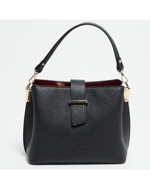 Sac à main en Cuir Lessie noir - 25x21x12.5 cm