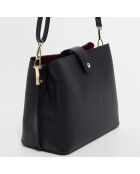 Sac à main en Cuir Lessie noir - 25x21x12.5 cm