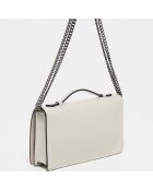 Sac bandoulière en Cuir Stacy beige - 22x12x4 cm