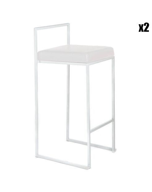 2 Tabourets Dodo blancs - 88x41x41 cm