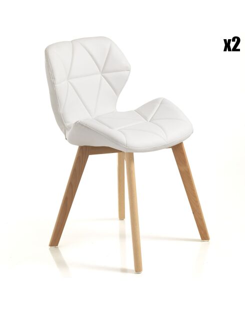 2 Chaises New Kemi blanches - 77x45x55 cm