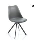 4 Chaises Kiki Slim grises - 82x48x58 cm