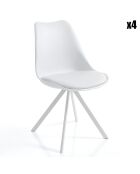 4 Chaises Kiki Slim blanches - 82x48x58 cm