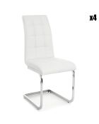 4 Chaises Cozy blanches - 98x44x58 cm