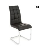 4 Chaises Cozy noires - 98x44x58 cm