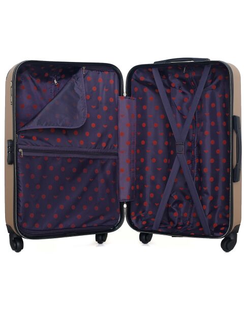 Hamburg Medium Stay Koffer mit 4 Einzelrädern, 60 cm, goldfarben