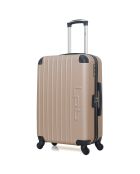 Hamburg Medium Stay Koffer met 4 enkele wielen 60 cm goud