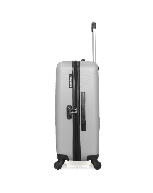 Valise Moyen Séjour 4 roues simples Bronx 65 cm grise