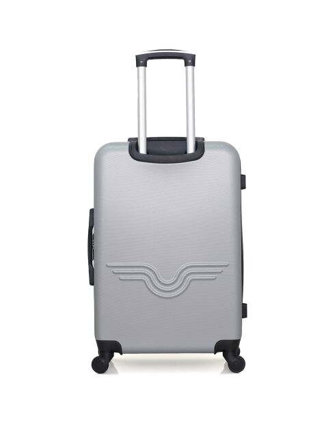 Valise Moyen Séjour 4 roues simples Bronx 65 cm grise