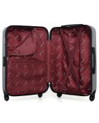 Valise Moyen Séjour 4 roues simples Bronx 65 cm grise