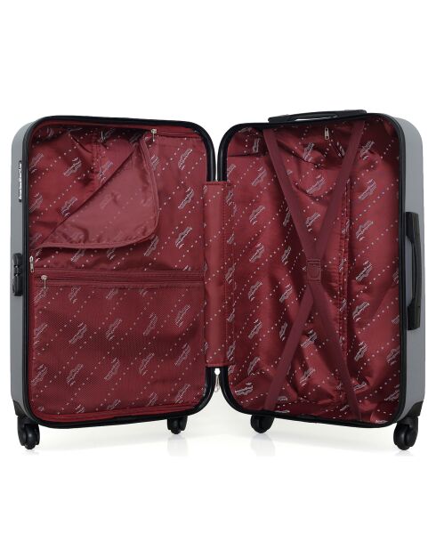 Valise Moyen Séjour 4 roues simples Bronx 65 cm grise