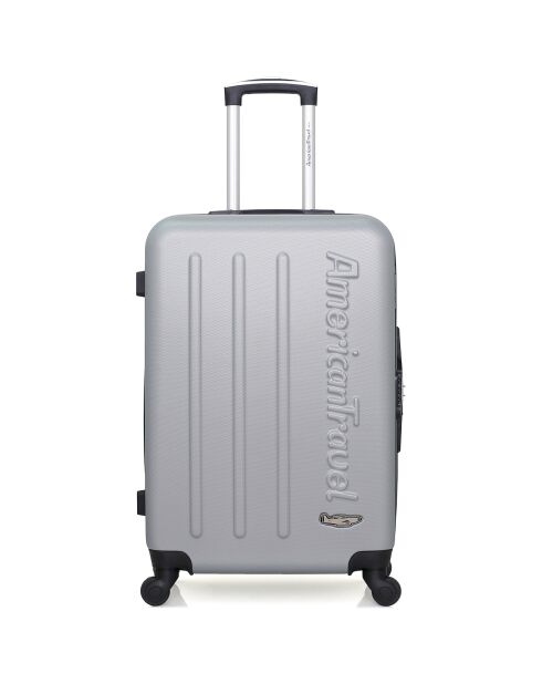 Valise Moyen Séjour 4 roues simples Bronx 65 cm grise