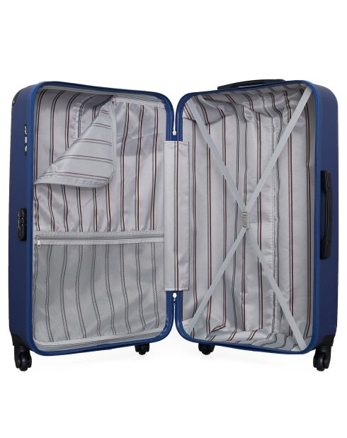 Valise Long Séjour  4 roues simples Porter 75 cm bleue