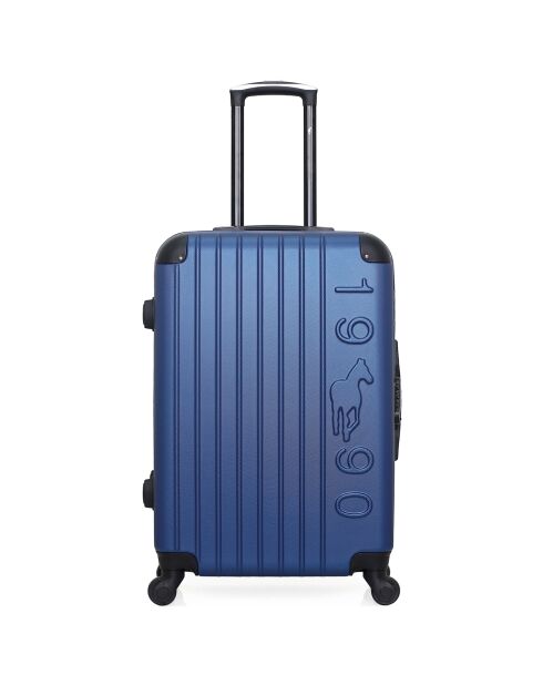 Valise Moyen Séjour 4 roues simples Porter 65 cm bleue