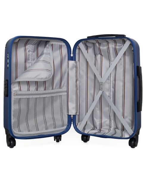 Valise Cabine 4 roues simples Porter 55 cm bleue