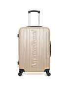 Valise Moyen Séjour 4 roues simples Springfield 65 cm beige