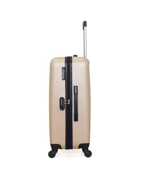 Valise Moyen Séjour 4 roues simples Springfield 65 cm beige