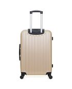 Valise Moyen Séjour 4 roues simples Springfield 65 cm beige