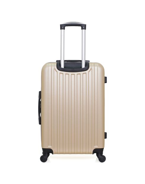 Valise Moyen Séjour 4 roues simples Springfield 65 cm beige