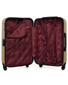Valise Moyen Séjour 4 roues simples Springfield 65 cm beige