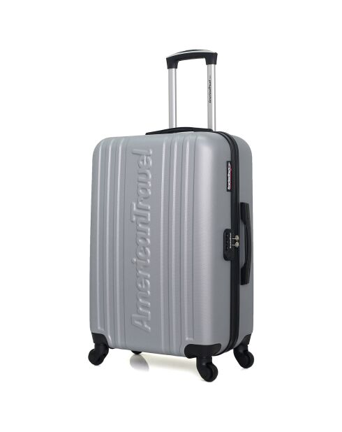 Valise Moyen Séjour 4 roues simples Springfield 65 cm grise