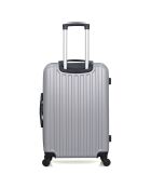 Valise Moyen Séjour 4 roues simples Springfield 65 cm grise