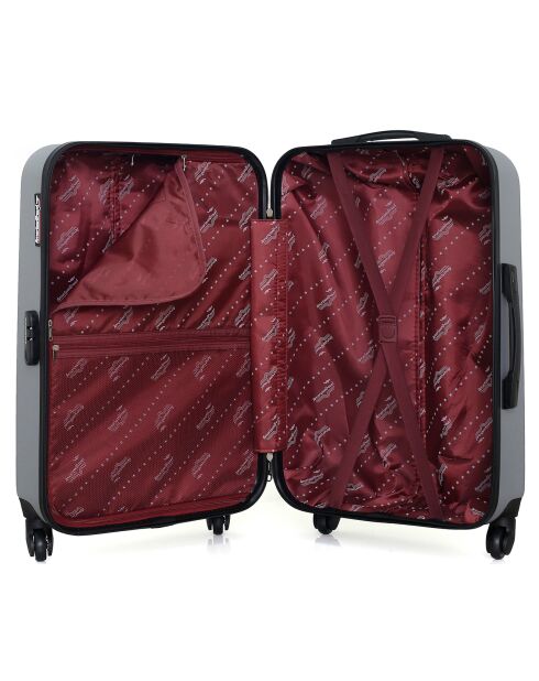 Valise Moyen Séjour 4 roues simples Springfield 65 cm grise