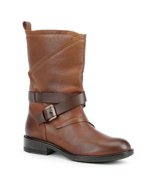 Bottes en Cuir Catria marron