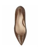 Escarpins en Cuir Bigliana tabac - Talon 9 cm