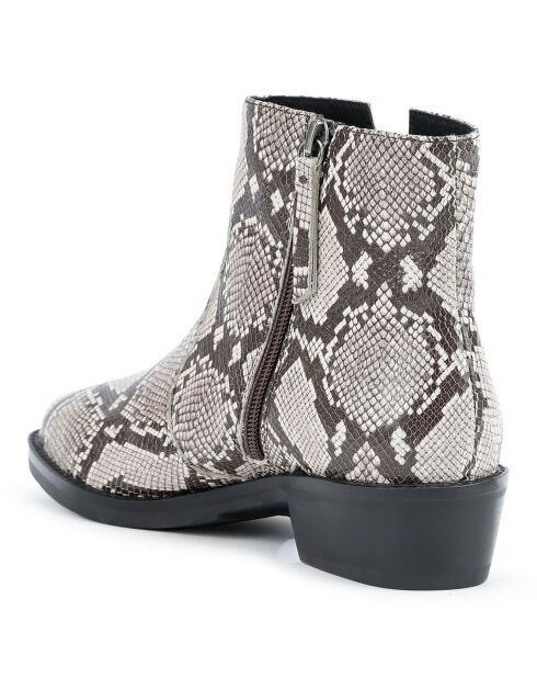 Bottines en Cuir Teoclea beige/gris