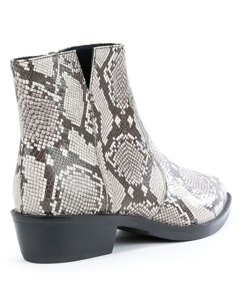 Bottines en Cuir Teoclea beige/gris