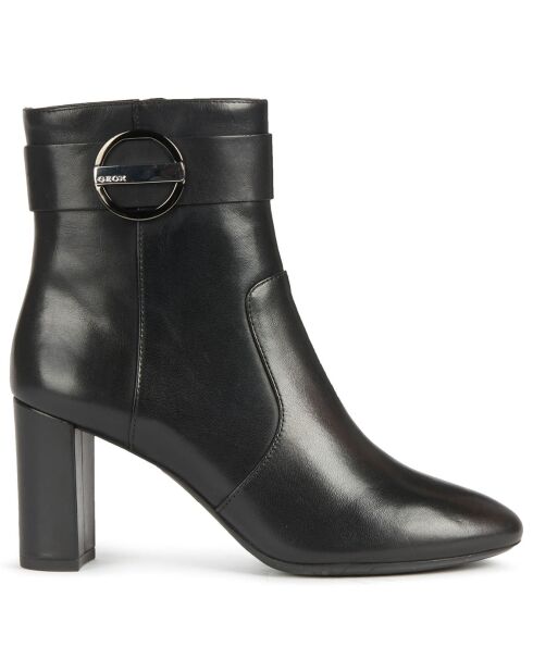 Pheby Stiefeletten aus schwarzem Leder, 8 cm