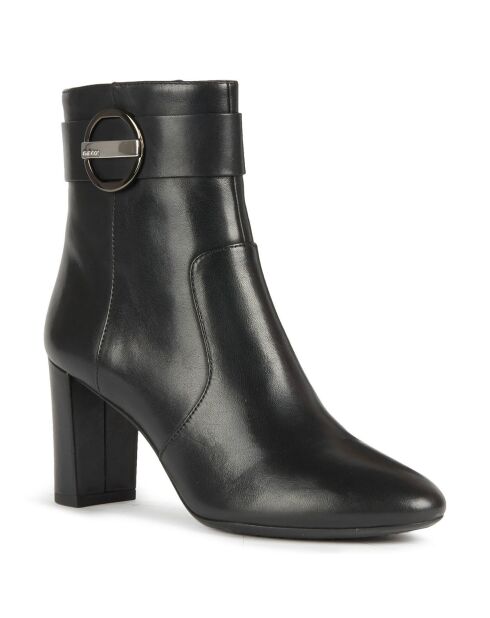 Pheby Stiefeletten aus schwarzem Leder, 8 cm