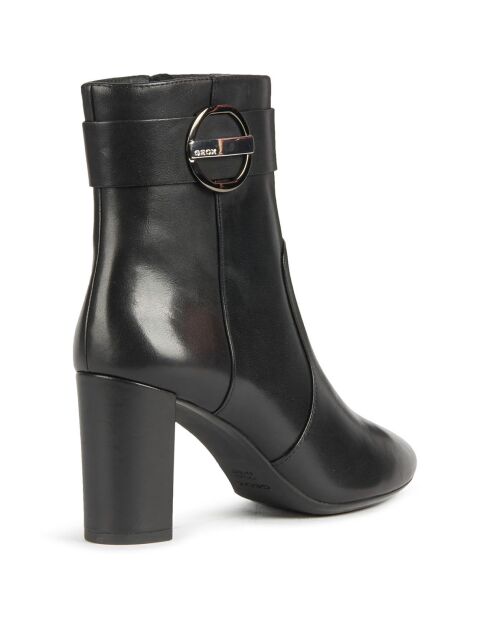 Bottines en Cuir Pheby noires - 8 cm