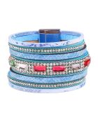 Manchette Idyl Of Crystal argenté/turquoise