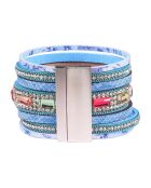 Manchette Idyl Of Crystal argenté/turquoise