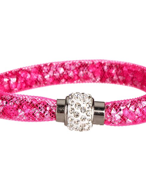 Bracelet Lightstorm argenté/fuchsia