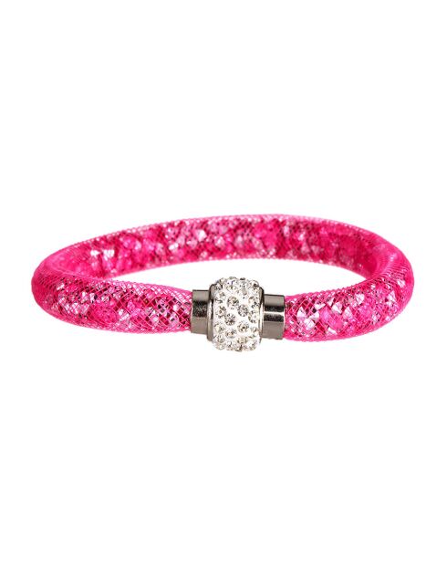 Bracelet Lightstorm argenté/fuchsia