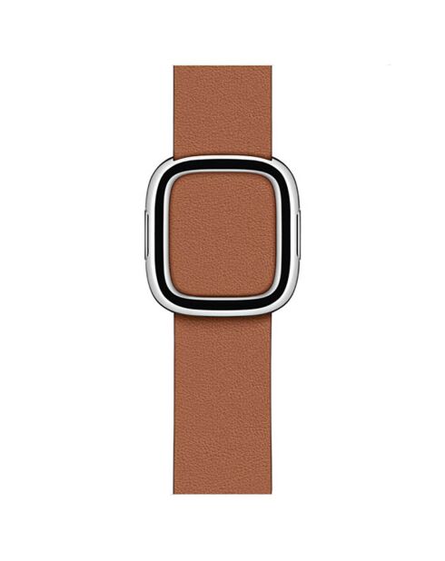 Bracelet en cuir véritable pour Apple Watch 38/40 et 41mm Buckle Edition marron